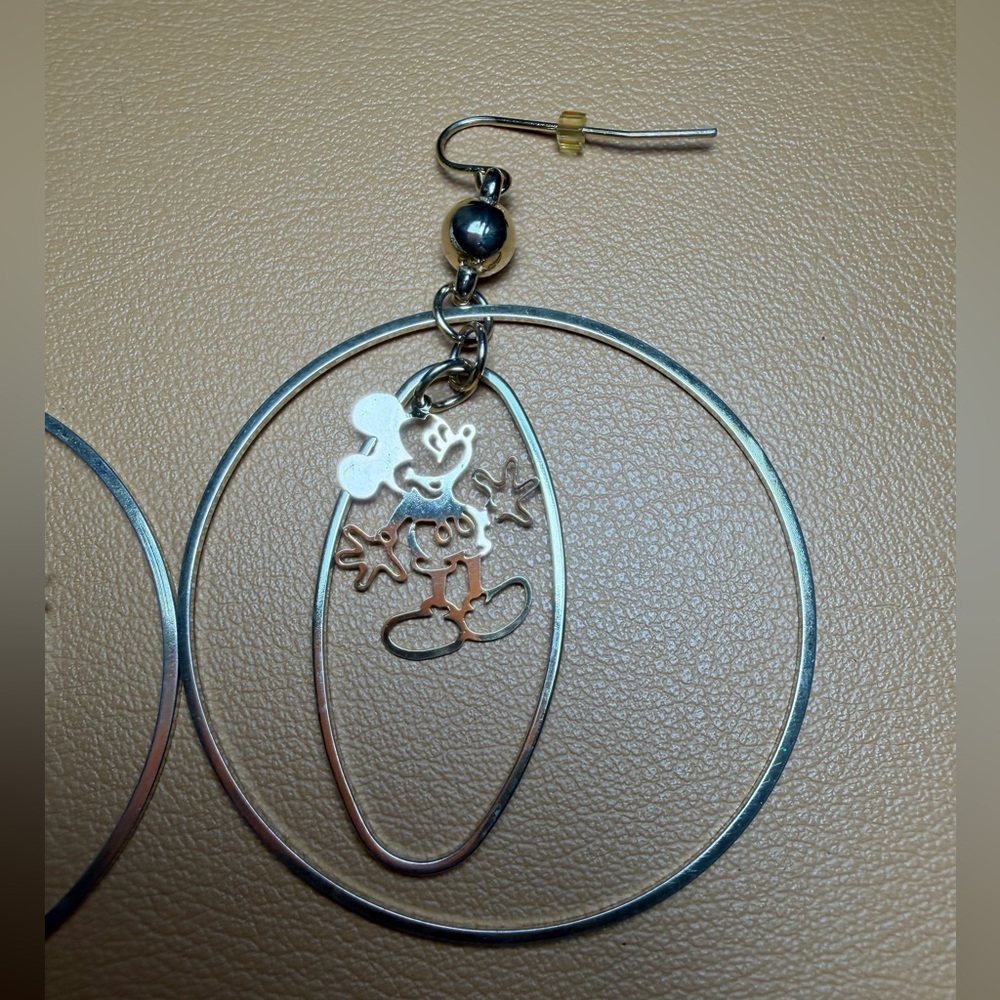 Disney Mickey Mouse Lightweight Dangle Hoop Earrings - Picture 10 of 10